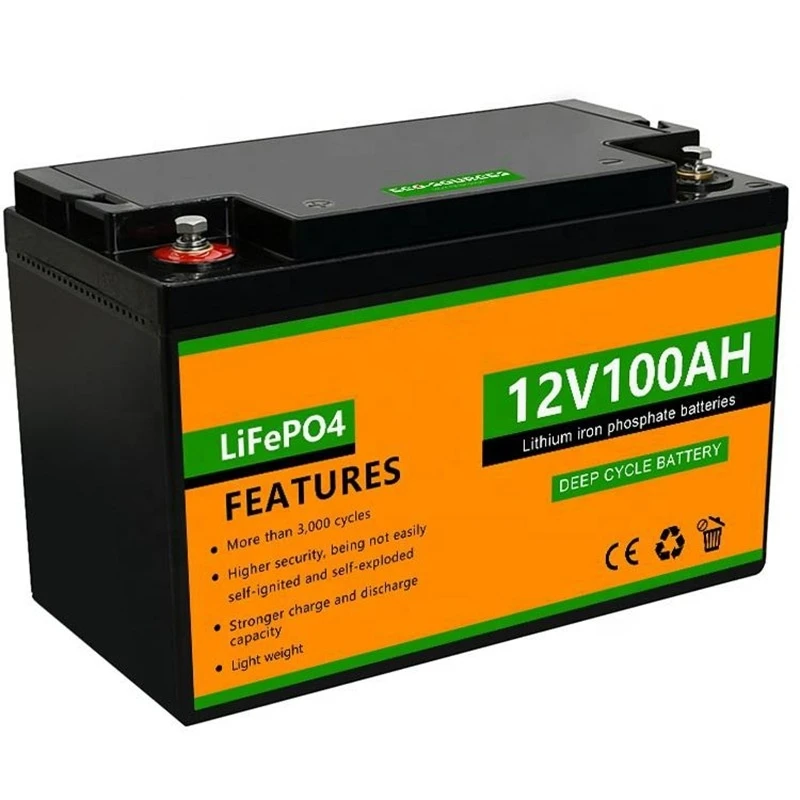 12V 100Ah dziļā cikla LiFePO4 akumulators